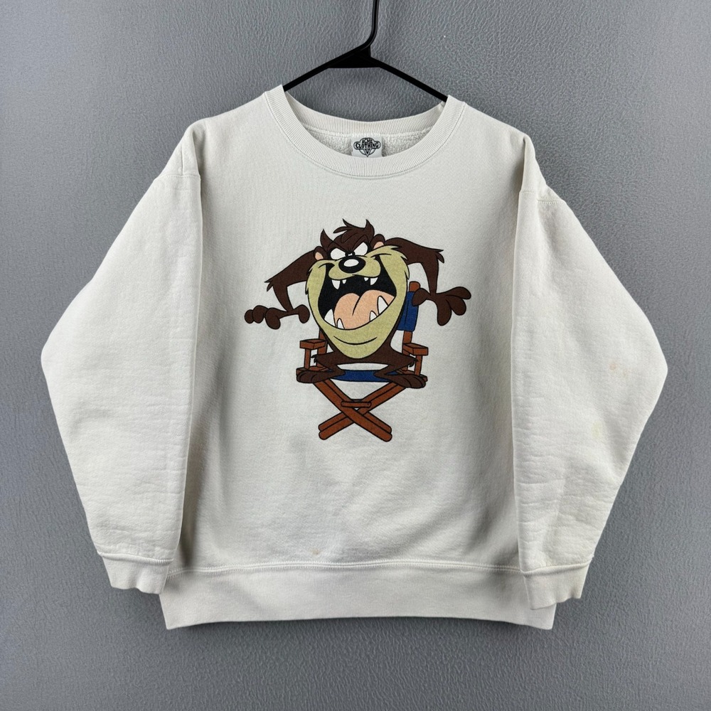Vintage 90s Taz Looney Tunes Sweatshirt Mens Medium Heavy Cotton 90s USA MADE